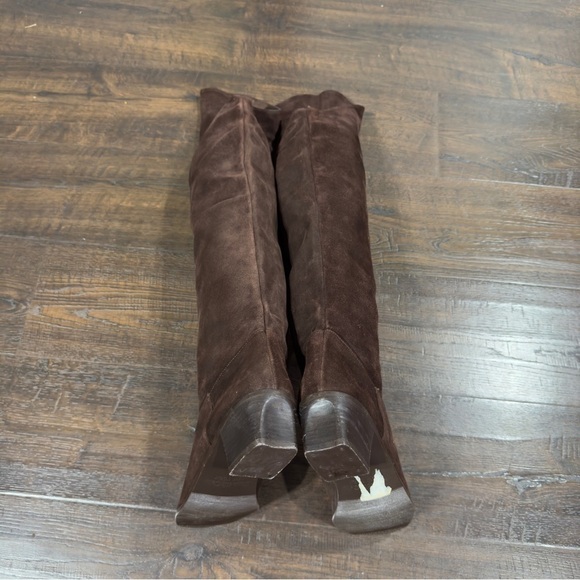Kenneth Cole New York Brown Suede Over The Knee Boots Size 6 Women - Picture 4 of 7